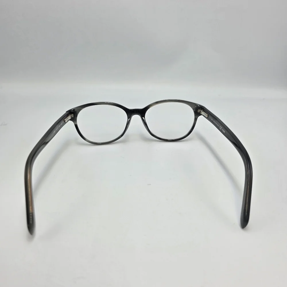 Fendi F979 Black Oval Eyeglass Frames Crystal Black Baby Blue 51mm Auth Italy